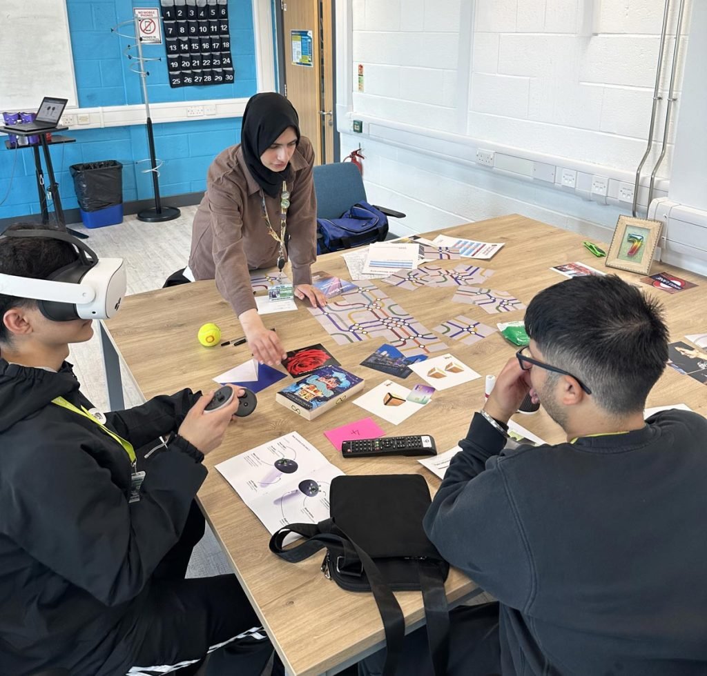 A team working through the clues at a Teams Glued event